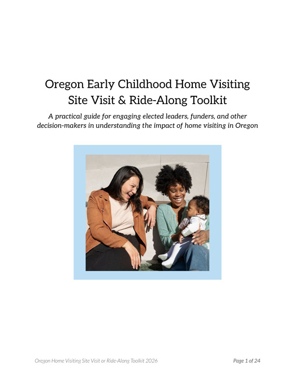 Oregon Early Childhood Home Visiting Site Visit and Ride-Along Toolkit cover